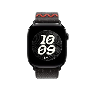 רצועת אפל ספורט מקורית לשעון 46 מ״מ בגודל צבע Midnight Black בעיצוב ספורטיבי | Nike Sport Loop 2