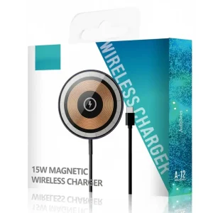 משטח טעינה אלחוטי 15w תואם Magsafe בעיצוב יוקרתי שקוף | Nordic Wc 50 1