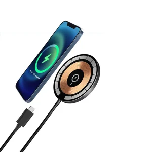 משטח טעינה אלחוטי 15w תואם Magsafe בעיצוב יוקרתי שקוף | Nordic Wc 50