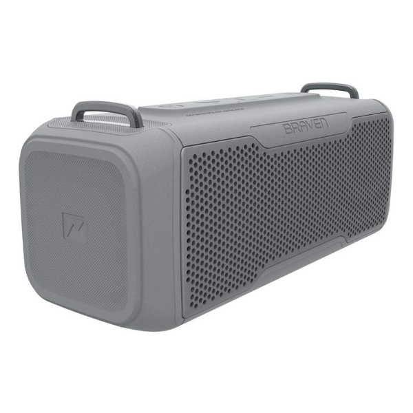 רמקול בלוטות' עוצמתי, עמיד במים ובזעזועים בצבע אפור | Braven Brv X2