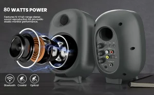 סט 4 רמקולים למחשב, אולפן או לסלון בעוצמת 80w עם סאונד עוצמתי בחיבור Usb מהיר | Protec 511 2