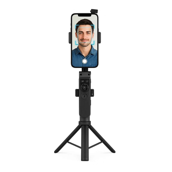 חצובה חכמה עם חיישן תנועה ומעקב פנים 360°, שלט Bluetooth וללא צורך באפליקציה | Neepho Np L12