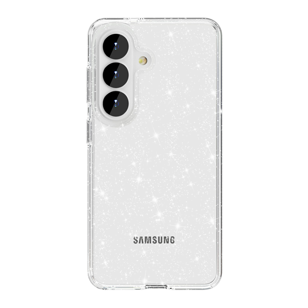 כיסוי לגלקסי S26 פלוס שקוף נצנצים עם הגנה כפולה ועיצוב יוקרתי | Grip Case Crystal Glitter White 4