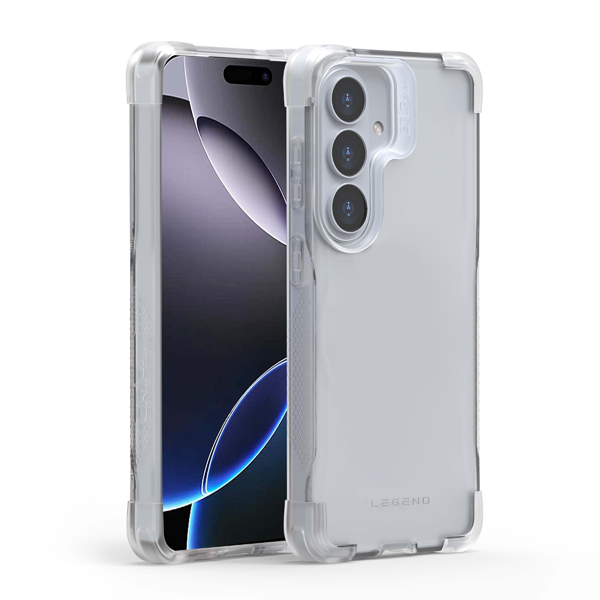כיסוי מגן קשיח לגלקסי S26 שקוף עם פינות בולמות זעזועים והגנה מלאה למצלמה | Gripcase Legend