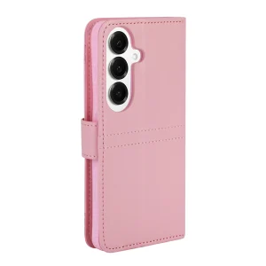 כיסוי ספר דמוי עור לגלקסי S26 פלוס ורוד עם סגירה מגנטית ומקום ל 6 כרטיסים | Grip Case Tasca