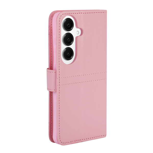 כיסוי ספר דמוי עור לגלקסי S26 פלוס ורוד עם סגירה מגנטית ומקום ל 6 כרטיסים | Grip Case Tasca