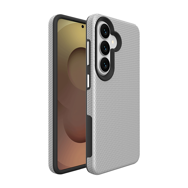 כיסוי קשיח לבן לסמסונג Galaxy S26 דו־שכבתי עם מרקם מחוספס להגנה מוגברת | Grip Case Flex