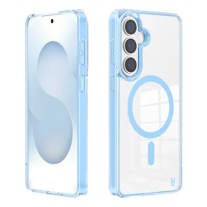 מגן קשיח לגלקסי S26 כחול עם טעינה אלחוטית עמיד לנפילות | Grip Case Crystal