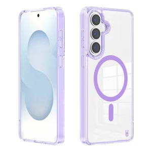 מגן קשיח לגלקסי S26 סגול עם טעינה אלחוטית עמיד לנפילות | Grip Case Crystal