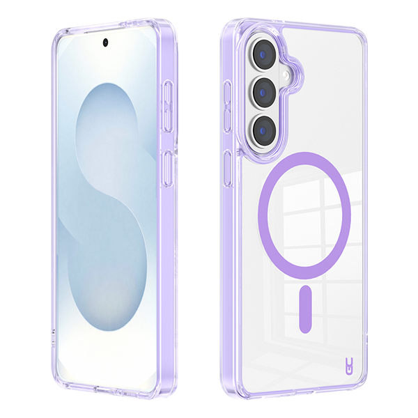 מגן קשיח לגלקסי S26 פלוס סגול עם טעינה אלחוטית עמיד לנפילות | Grip Case Crystal