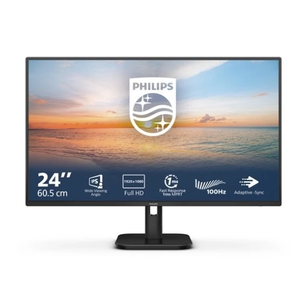 מסך מחשב בגודל 23.6 אינץ׳ עם פאנל Ips, קצב רענון של 120hz ורזולוציית Full Hd איכותית | Philips 24e1n1100a