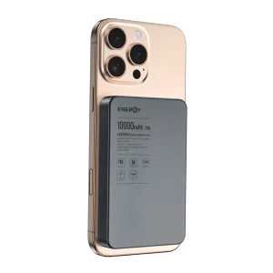 סוללת גיבוי אלחוטית 10000mah בצבע אפור תומכת Magsafe וטעינה מהירה | Energy Mp39 Legend 6