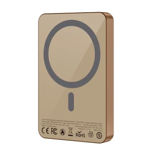 סוללת גיבוי אלחוטית 10000mah בצבע זהב תומכת Magsafe וטעינה מהירה | Energy Mp39 Legend