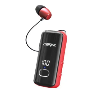 דיבורית אלחוטית עם חוט נגלל, טעינה מהירה ותמיכה בעברית | Coral Vibe 5 Bt