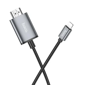 כבל Hdmi אפור ל Lightning איכותי באורך 2 מטר | Hoco. Ua27