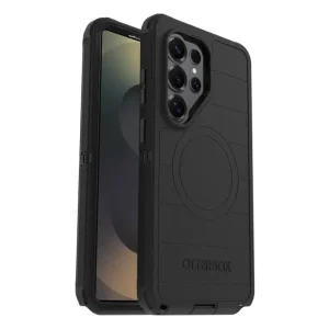 כיסוי קשיח לגלקסי S26 אולטרה שחור Otterbox Defender Pro | תומך Magsafe עם הגנה מקיפה כולל לשקע טעינה ולכפתורים 1