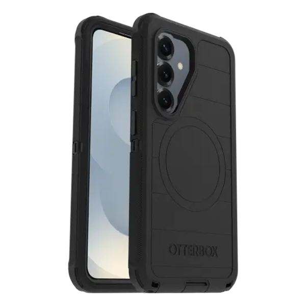 כיסוי קשיח לגלקסי S26 פלוס שחור Otterbox Defender Pro | תומך Magsafe עם הגנה מקיפה כולל לשקע טעינה ולכפתורים