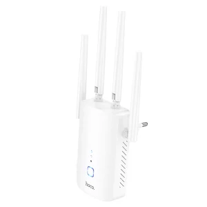 מגדיל טווח Wi Fi קומפקטי ואלחוטי עד 300mbps עם 4 אנטנות חיצוניות לחיזוק קליטת הרשת | Hoco Hi35