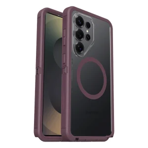 מגן קשיח לגלקסי S26 אולטרה שקוף:סגול Otterbox Defender Pro Xt | תומך טעינה מגנטית עם עמידות צבאית 1