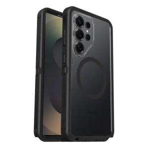 מגן קשיח לגלקסי S26 אולטרה שקוף:שחור Otterbox Defender Pro Xt | תומך טעינה מגנטית עם עמידות צבאית