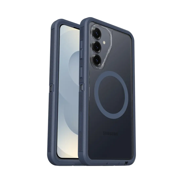 מגן קשיח לגלקסי S26 פלוס שקוף:כחול Otterbox Defender Pro Xt | תומך טעינה מגנטית עם עמידות צבאית
