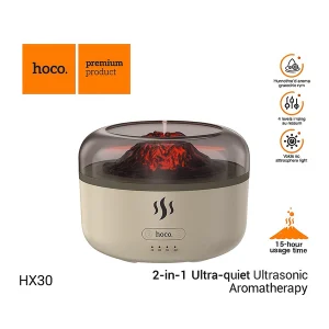מכשיר אדים אולטרסוני לבן, מפיץ ריח נעים בפעולה שקטה, כולל תאורה מתחלפת וכיבוי אוטומטי | Hoco Hx30 4