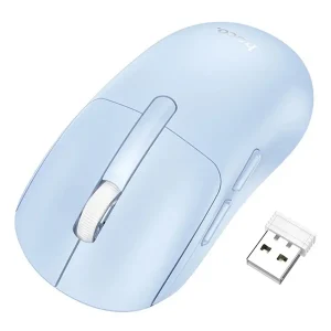עכבר אלחוטי כחול עם חיבור כפול Bluetooth + Usb, קל משקל ושקט במיוחד | Hoco Di88