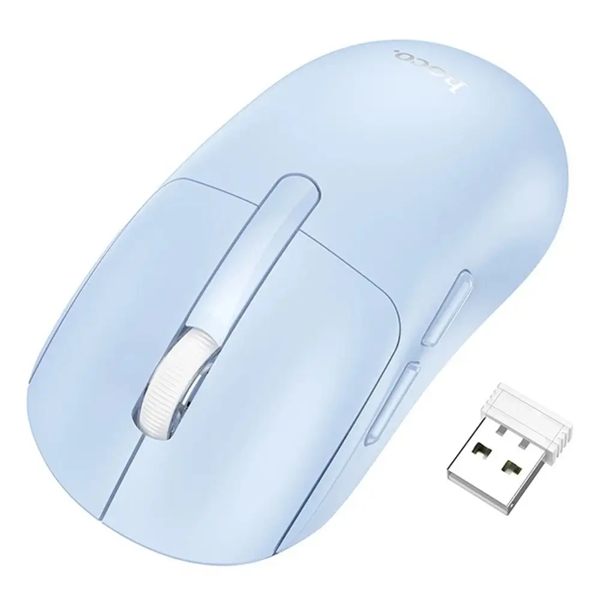 עכבר אלחוטי כחול עם חיבור כפול Bluetooth + Usb, קל משקל ושקט במיוחד | Hoco Di88