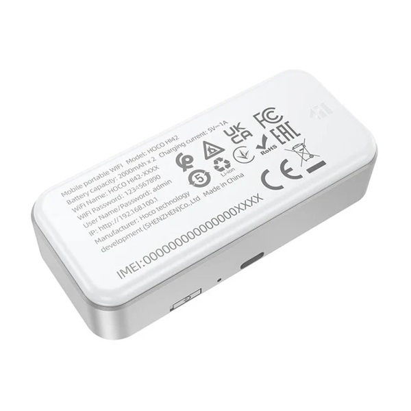 ראוטר סלולרי נייד Wi Fi 6 עם חיבור 4g מהיר, סוללה ל 8 שעות ושיתוף למספר מכשירים | Hoco. Hi42 5