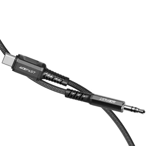 כבל מתאם שמע Type C ל 3.5 ממ זכר באורך 1.2 מטר עם תמיכה ב Hi Fi ואיכות ללא פשרות | Acefast C1 08 5
