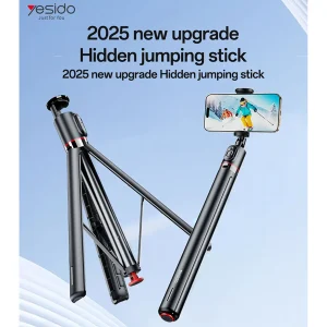 מוט סלפי חכם עם חצובה נפתחת אוטומטית, שלט בלוטות' וטווח עד 1.7 מטר | Yesido Sf30 13