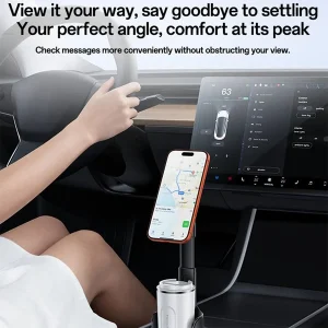 מחזיק כוס לרכב ומעמד מגנטי 360° עם 16 מגנטים N52 ויכולת שימוש ביד אחת | Yesido C230 8