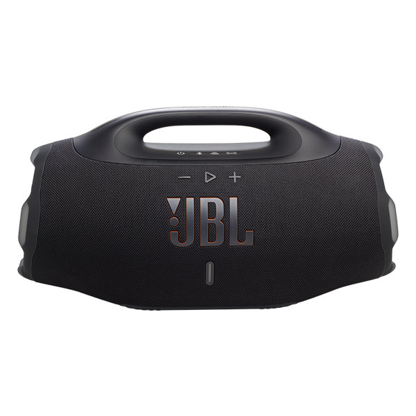 רמקול נייד עוצמתי שחור עם Ai Sound Boost, עמידות Ip68 וזמן נגינה עד 34 שעות | Jbl Boombox 4