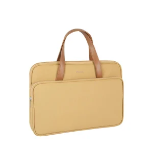 תיק למחשב נייד 16 אינץ' צהוב חרדל עמיד למים עם אחסון רב שכבתי ונוחות מקסימלית | Yesido Wb36