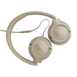 אוזניות חוטיות מתקפלות בז׳ עם Jbl Pure Bass Sound, נוחות מקסימלית ועיצוב קליל | Jbl Tune 530 Wired 8