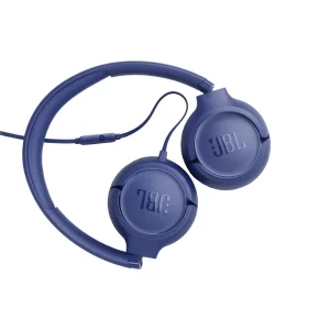 אוזניות חוטיות מתקפלות כחולות עם Jbl Pure Bass Sound, נוחות מקסימלית ועיצוב קליל | Jbl Tune 530 Wired 2
