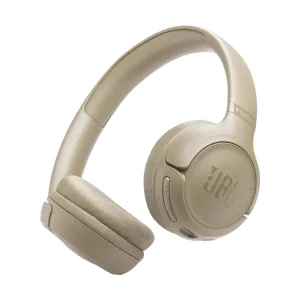 אוזניות קשת אלחוטיות בז׳ עם Pure Bass, עד 76 שעות סוללה וחיבור Bluetooth 6.0 מהיר | Jbl Tune 530bt