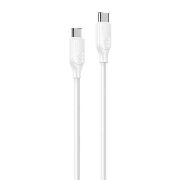 כבל Type C ל Type C לבן לטעינה מהירה 60w, אורך 1 מטר, עמיד וגמיש | Yesido Ca175