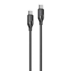 כבל Type C ל Type C שחור לטעינה מהירה 60w, אורך 1 מטר, עמיד וגמיש | Yesido Ca175