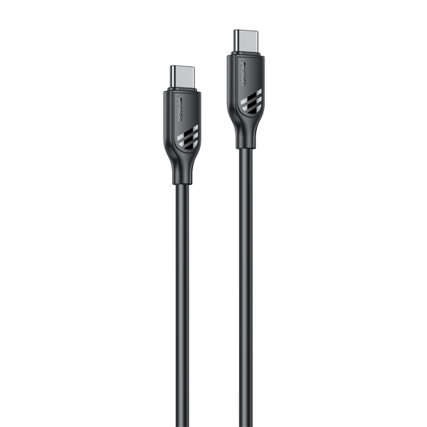 כבל Type C ל Type C שחור לטעינה מהירה 60w, אורך 1 מטר, עמיד וגמיש | Yesido Ca175