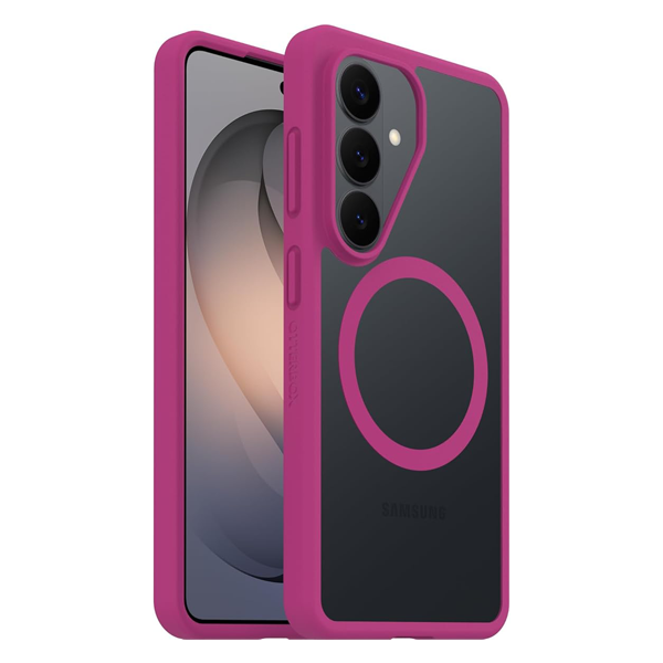 מגן ורוד לגלקסי S26 איכותי Otterbox React | תומך בטעינה אלחוטית, להגנה חזקה בתקן צבאי 4