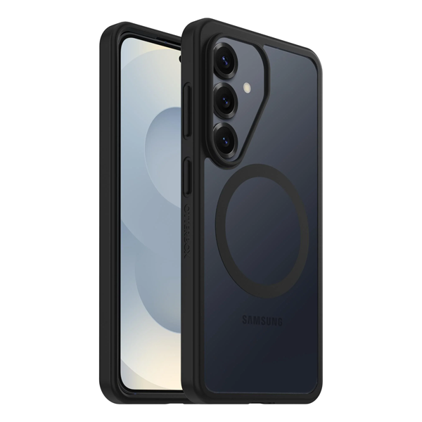 מגן שחור לגלקסי S26 איכותי Otterbox React | תומך בטעינה אלחוטית, להגנה חזקה בתקן צבאי 1