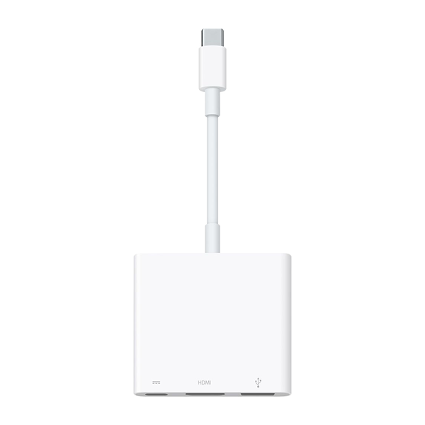 מתאם תצוגה חכם מקורי למקבוק ולאייפד לחיבור Hdmi, Usb וטעינה במקביל | Apple Mw5m3zm:a