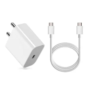 ראש מטען מקורי לאייפון 17 בעוצמת 20w עם כבל Type C באורך 1 מטר | Apple 1