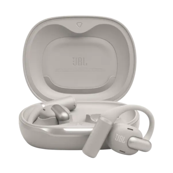 אוזניות Tws Open Ear אלחוטיות אפורות עם Jbl Opensound, סאונד מרחבי ועד 38 שעות סוללה | Jbl Sense Pro