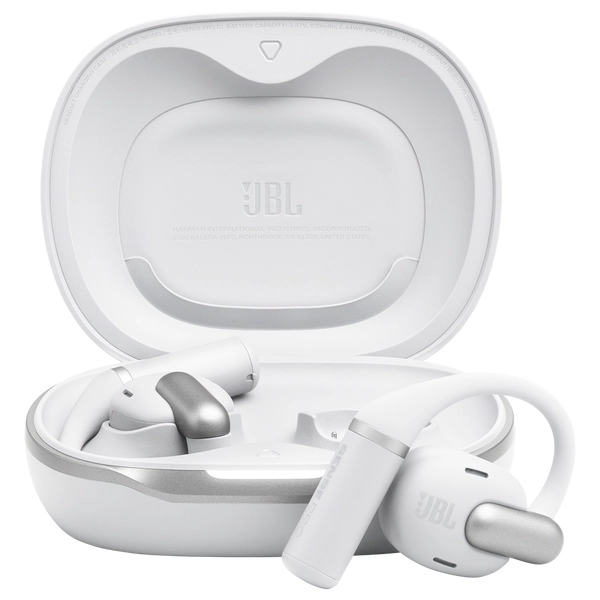 אוזניות Tws Open Ear אלחוטיות לבנות עם Jbl Opensound, סאונד מרחבי ועד 38 שעות סוללה | Jbl Sense Pro