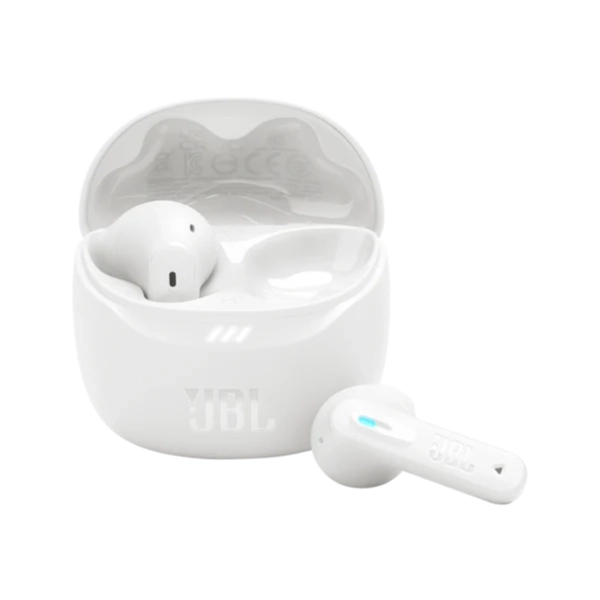 אוזניות True Wireless לבנות עם בס עוצמתי, ביטול רעשים אדפטיבי ועד 48 שעות סוללה | Jbl Tune Flex