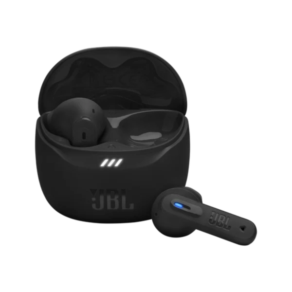 אוזניות True Wireless שחורות עם בס עוצמתי, ביטול רעשים אדפטיבי ועד 48 שעות סוללה | Jbl Tune Flex 2