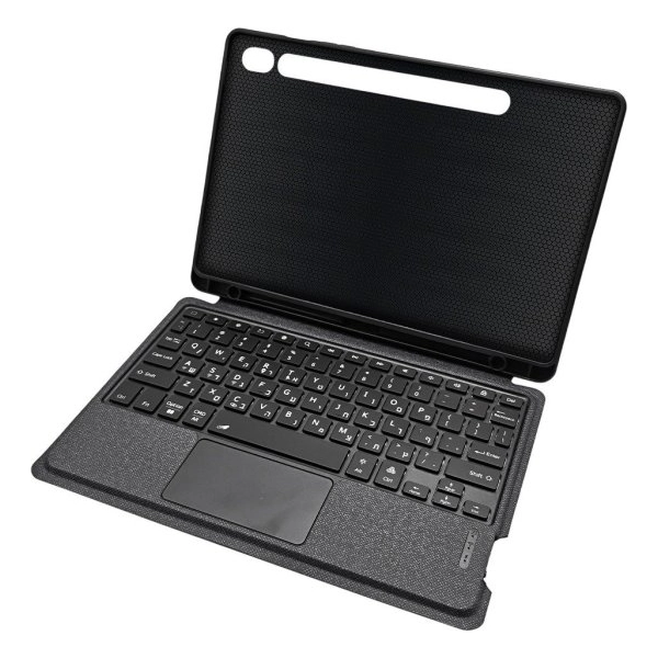 כיסוי מקלדת ל Samsung Galaxy Tab S8:s9:s9fe:s10:s10 Lite שחור עם משטח מגע ומקום ייעודי לעט | Power Tech 3