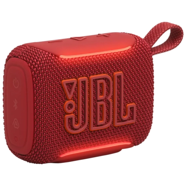 רמקול אלחוטי קומפקטי אדום Jbl Go 5 | צליל עוצמתי, תאורה סביבתית ועמידות למים